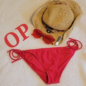 ❣️HP❣️OP Red tie string bikini bottoms. mix & match Sz: M